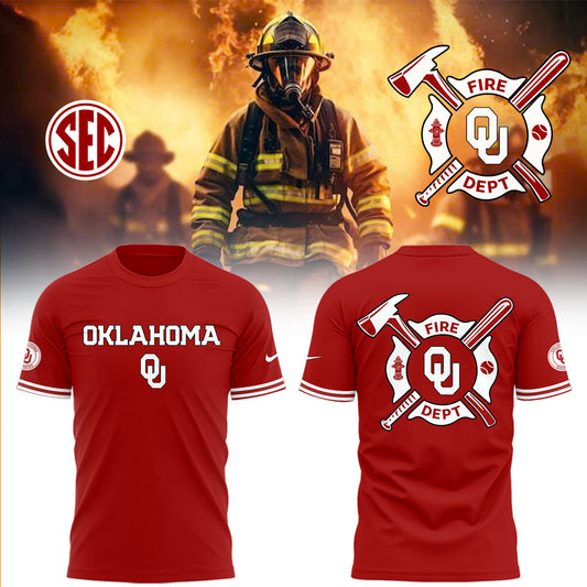 Oklahoma Baseball x Firefighter Appreciation Night TShirt Moonbestprint