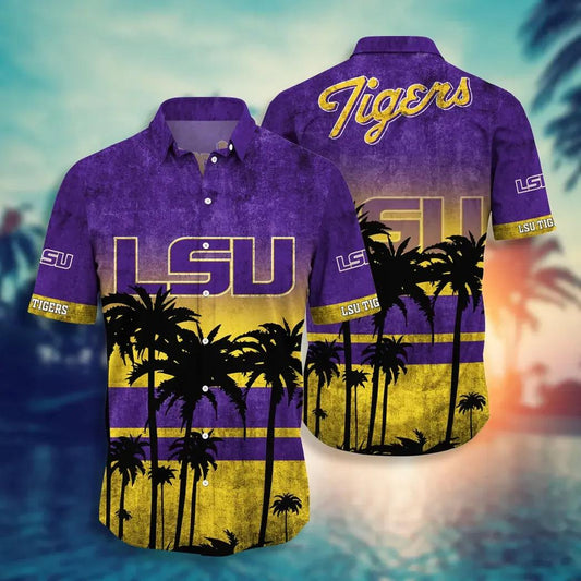 LSU TIGERS Aloha Hawaiian Shirt, NCAA Hawaiian Shirt Moonbestprint