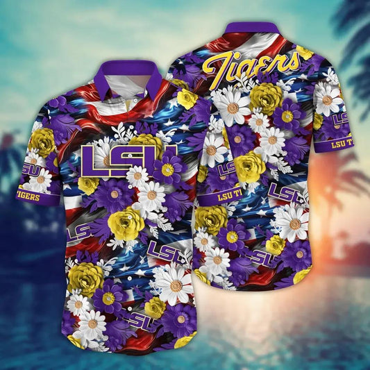 LSU TIGERS NCAA Aloha Hawaiian Shirt 1, NCAA Hawaiian Shirt Moonbestprint