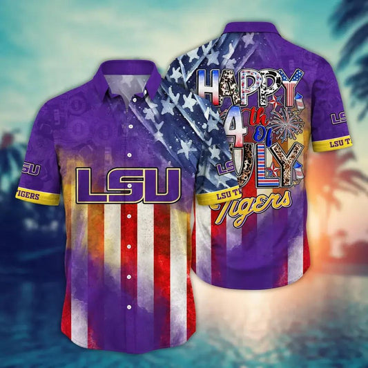 LSU TIGERS NCAA Aloha Hawaiian Shirt 2, NCAA Hawaiian Shirt Moonbestprint