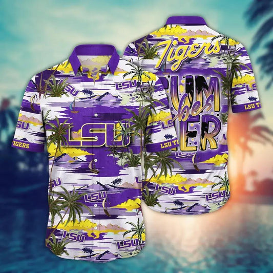 LSU TIGERS NCAA Flower Aloha Hawaiian Shirt 7, NCAA Hawaiian Shirt Moonbestprint