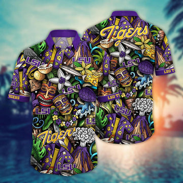 LSU Tigers NCAA Hawaiian Shirt 2, NCAA Hawaiian Shirt Moonbestprint