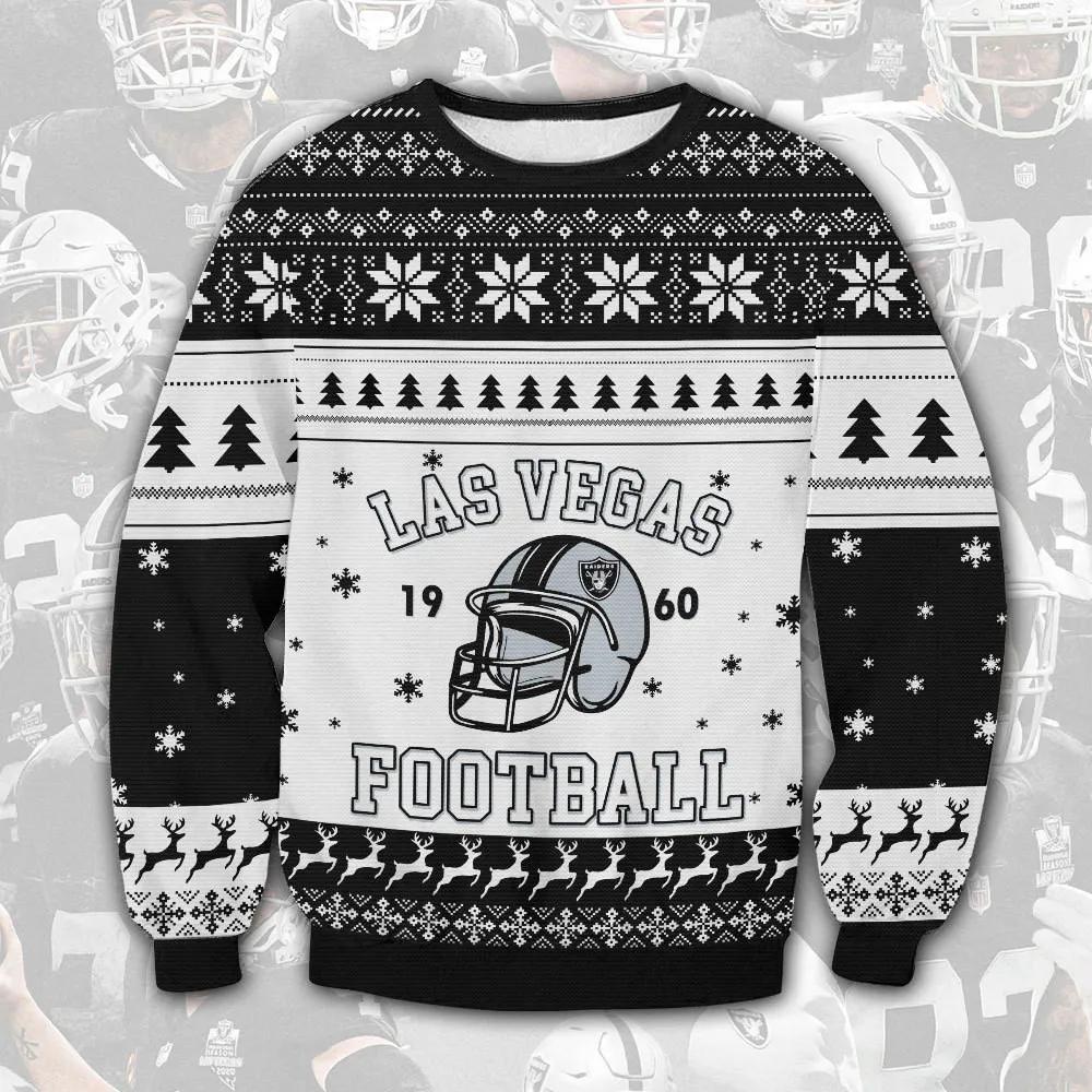 Las Vegas Raiders 1960 Christmas Sweater, NFL Christmas Sweater Moonbestprint
