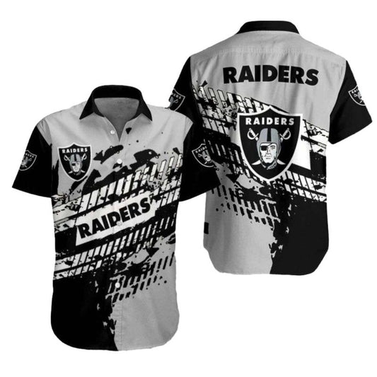 Las Vegas Raiders Abstract Offense Artistic Hawaiian Shirt - Moonbestprint