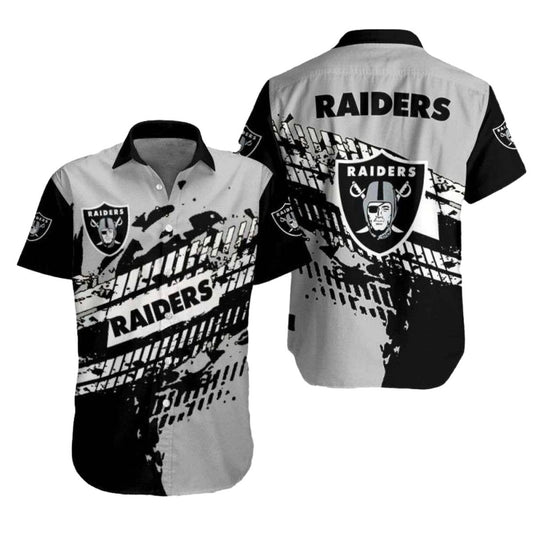 Las Vegas Raiders Abstract Offense Artistic Hawaiian Shirt - Moonbestprint