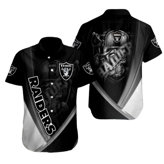 Las Vegas Raiders Dark Knight Defense Hawaiian Shirt - Moonbestprint