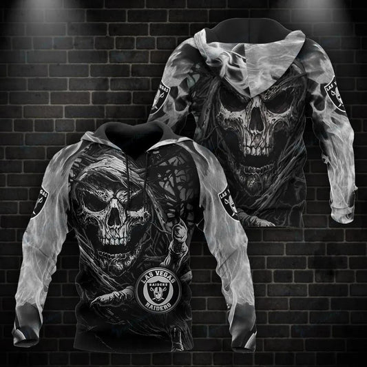 Las Vegas Raiders Death 3D Hoodie, NFL Hoodie Moonbestprint