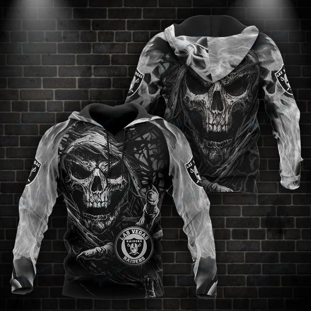 Las Vegas Raiders Death 3D Hoodie, NFL Hoodie Moonbestprint