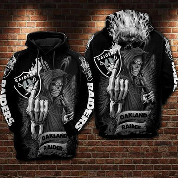 Las Vegas Raiders Death 3D Hoodie, NFL Hoodie Moonbestprint