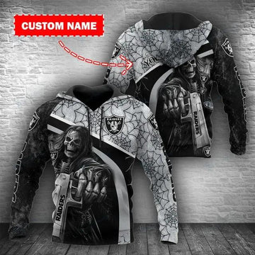 Las Vegas Raiders Death Gun Personalized 3D Hoodie, NFL Hoodie Moonbestprint