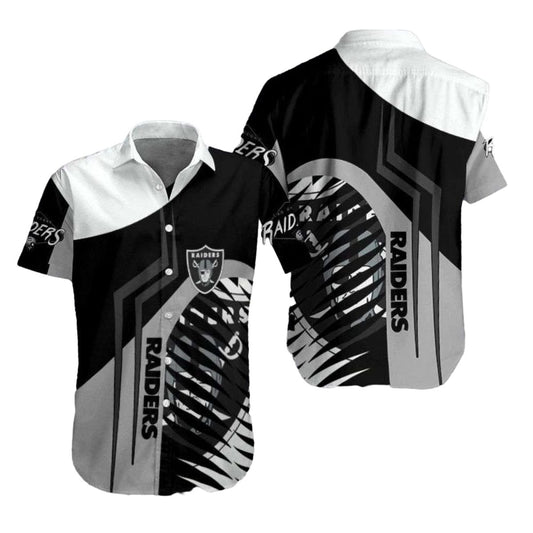 Las Vegas Raiders Dynamic Blitz Contrast Hawaiian Shirt - Moonbestprint