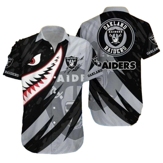 Las Vegas Raiders Ferocious Fangs Hawaiian Shirt - Moonbestprint