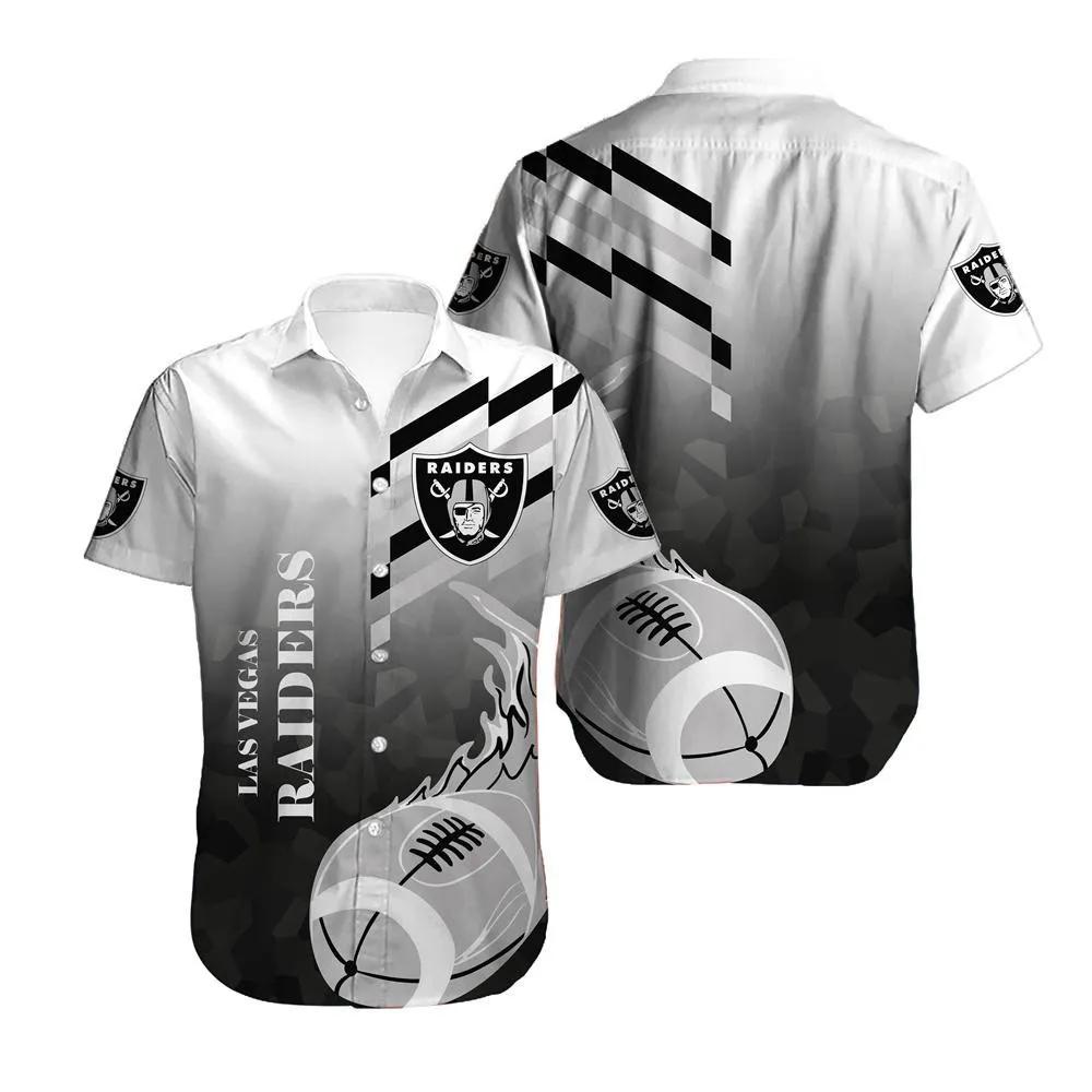 Las Vegas Raiders Fire Ball Hawaiian Shirt, NFL Hawaiian Shirt Moonbestprint