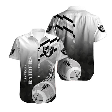 Las Vegas Raiders Fire Ball Hawaiian Shirt, NFL Hawaiian Shirt Moonbestprint