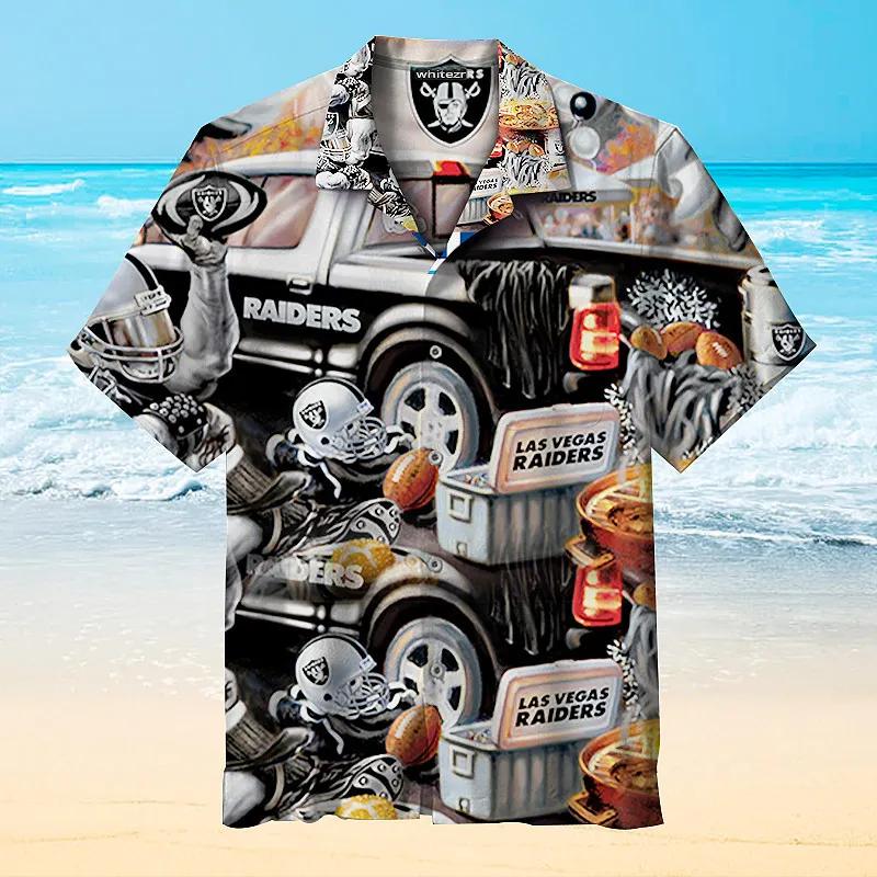 Las Vegas Raiders Funny Hawaiian Shirt, NFL Hawaiian Shirt Moonbestprint