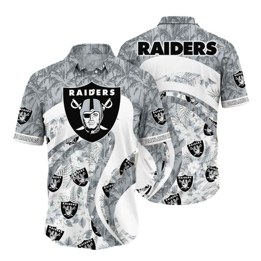 Las Vegas Raiders Graphic Floral Tropical Pattern For Fans Hawaiian Shirt - Moonbestprint