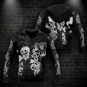 Las Vegas Raiders Halloween Movie Pumpkin 3D Hoodie, NFL Hoodie Moonbestprint