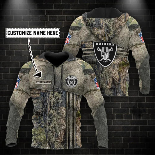 Las Vegas Raiders Hunting Personalized 3D Hoodie, NFL Hoodie Moonbestprint
