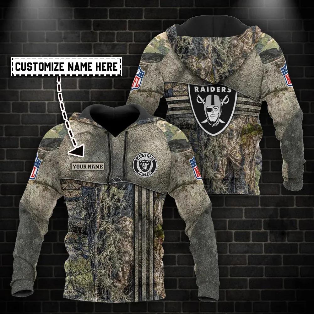 Las Vegas Raiders Hunting Personalized 3D Hoodie, NFL Hoodie Moonbestprint