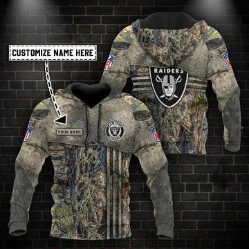 Las Vegas Raiders Hunting Personalized 3D Hoodie, NFL Hoodie Moonbestprint