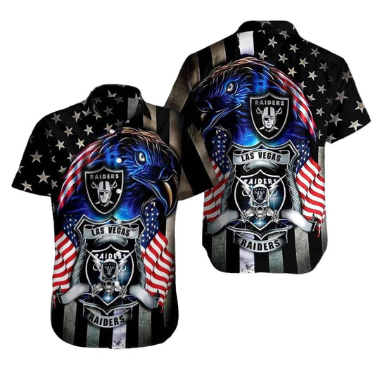 Las Vegas Raiders Independence Day 4Th Of July Hawaiian Shirt - Moonbestprint