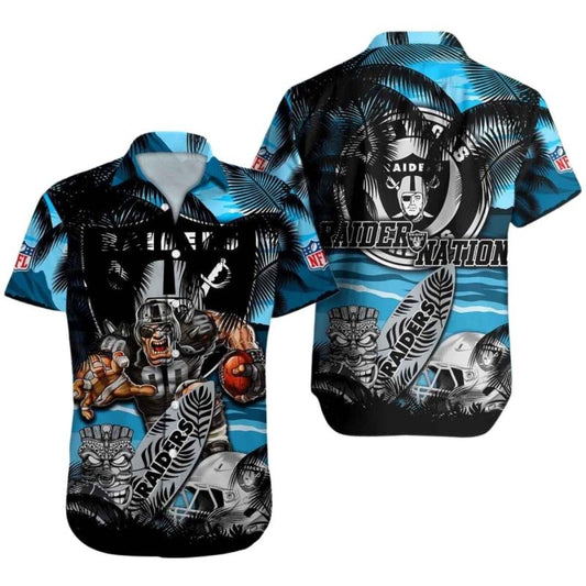 Las Vegas Raiders Mascot Raider Nation Hawaiian Shirt - Moonbestprint