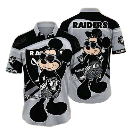 Las Vegas Raiders Mickey Fan Hawaiian Shirt - Moonbestprint