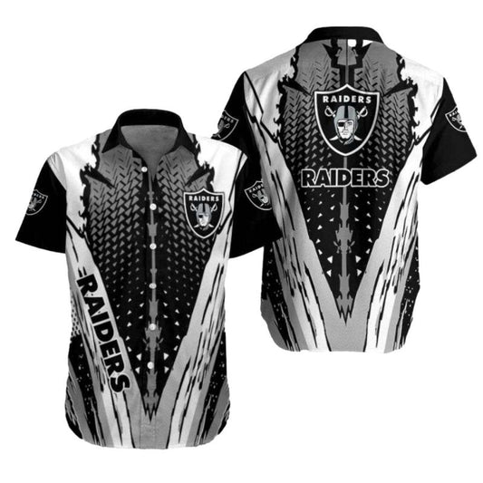 Las Vegas Raiders Monochromatic Rush Hawaiian Shirt - Moonbestprint