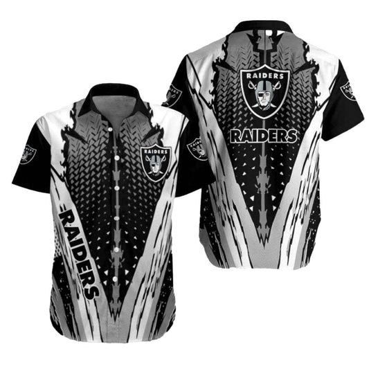 Las Vegas Raiders Monochromatic Rush Hawaiian Shirt - Moonbestprint