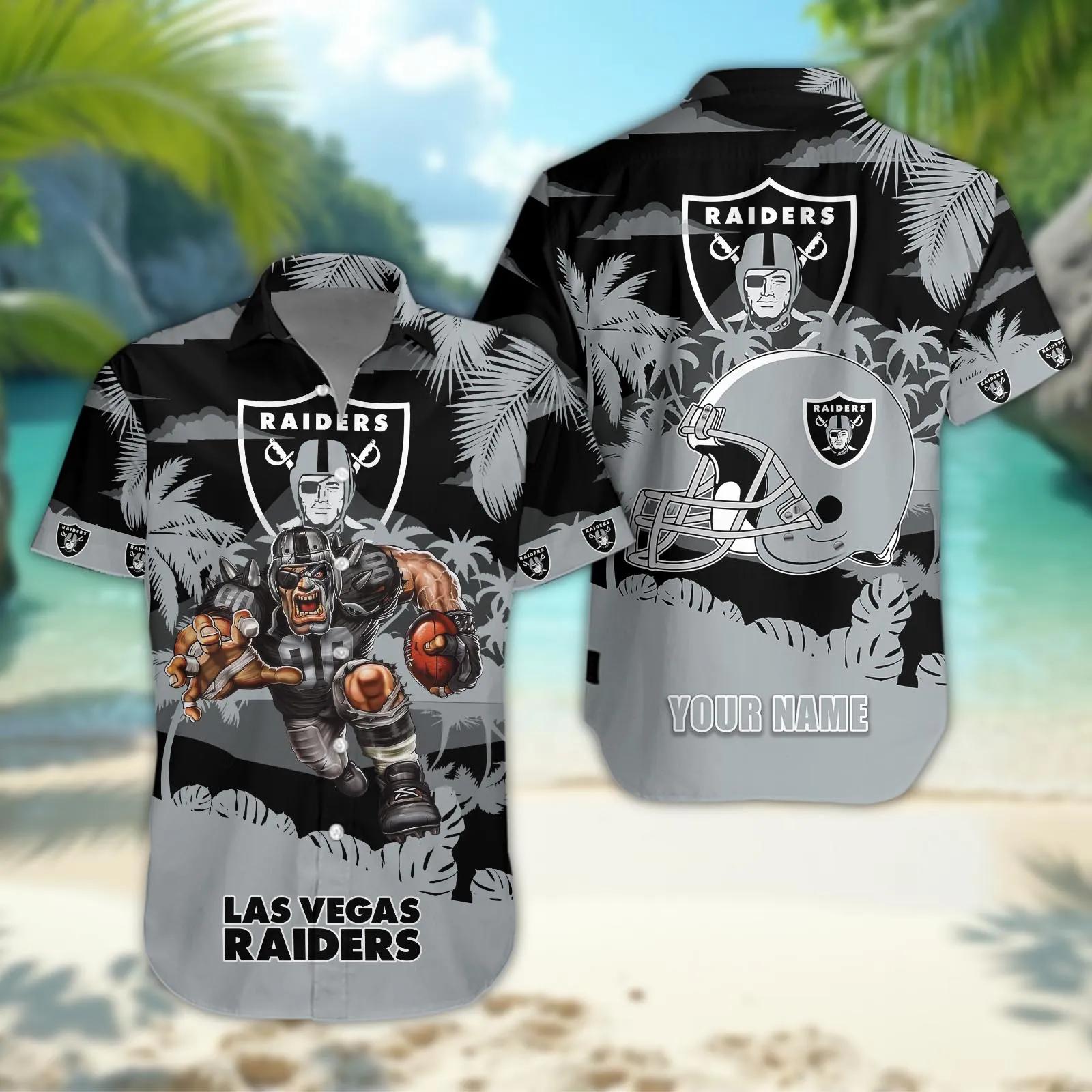 Las Vegas Raiders Personalized Hawaiian Shirt, NFL Hawaiian Shirt Moonbestprint