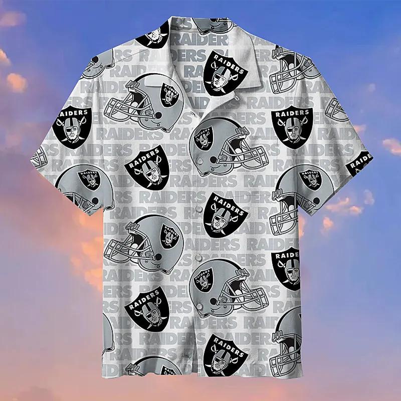 Las Vegas Raiders Print Full 3d Hawaiian Shirt, NFL Hawaiian Shirt Moonbestprint