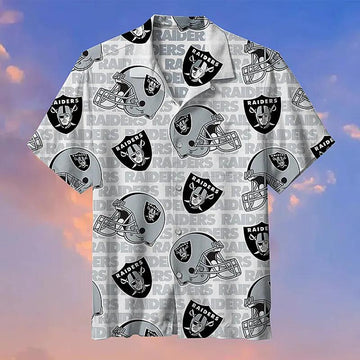 Las Vegas Raiders Print Full 3d Hawaiian Shirt, NFL Hawaiian Shirt Moonbestprint