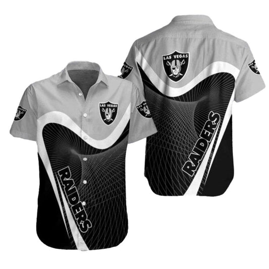 Las Vegas Raiders Sin City Curve Logo Hawaiian Shirt - Moonbestprint