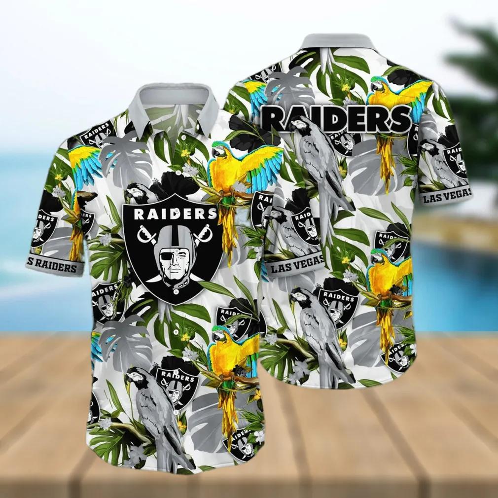 Las Vegas Raiders Special Floral Tropical Colorful Hawaiian Shirt, NFL Hawaiian Shirt Moonbestprint
