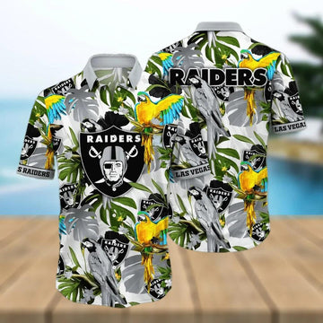 Las Vegas Raiders Special Floral Tropical Colorful Hawaiian Shirt, NFL Hawaiian Shirt Moonbestprint