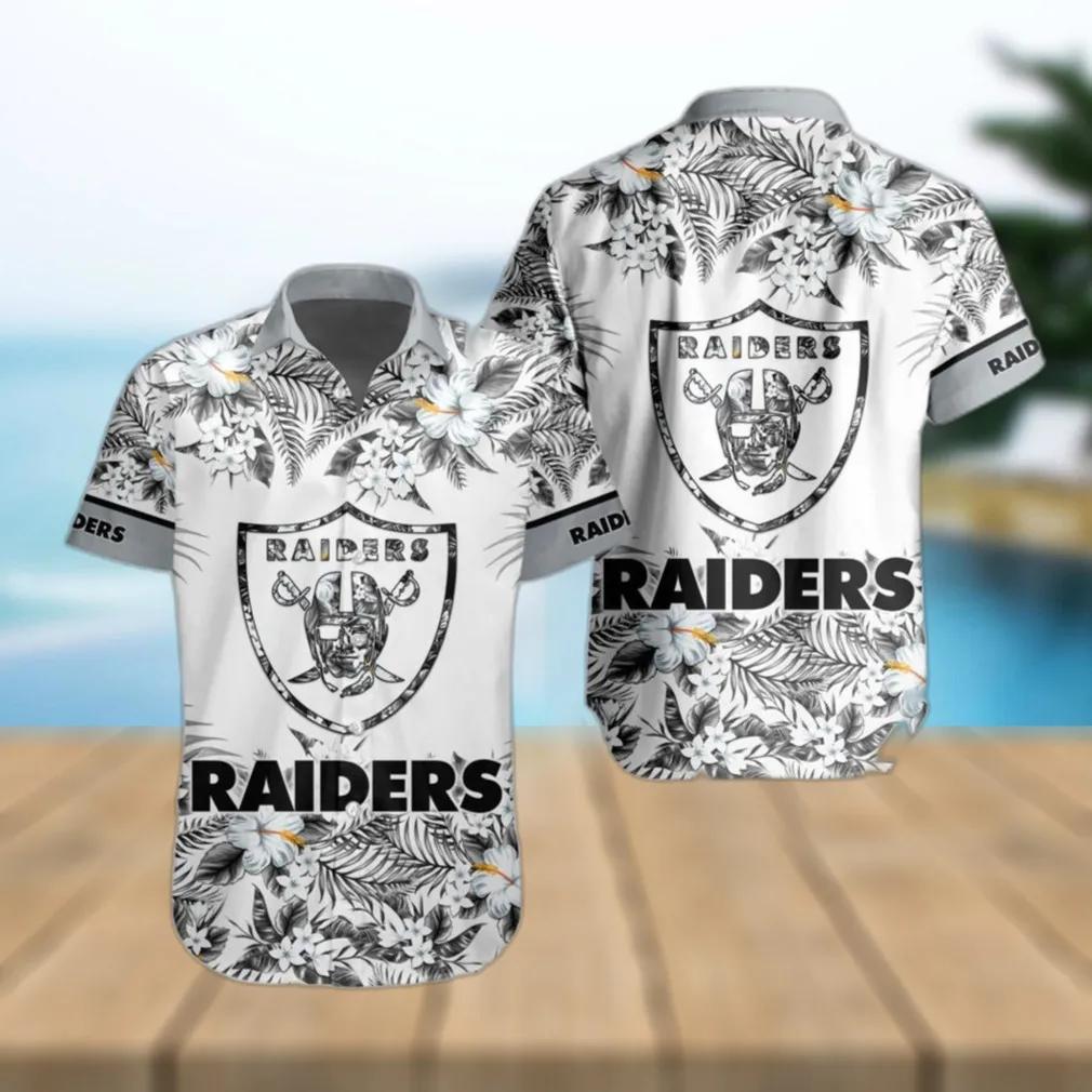 Las Vegas Raiders Special Floral Tropical Team Hawaiian Shirt, NFL Hawaiian Shirt Moonbestprint