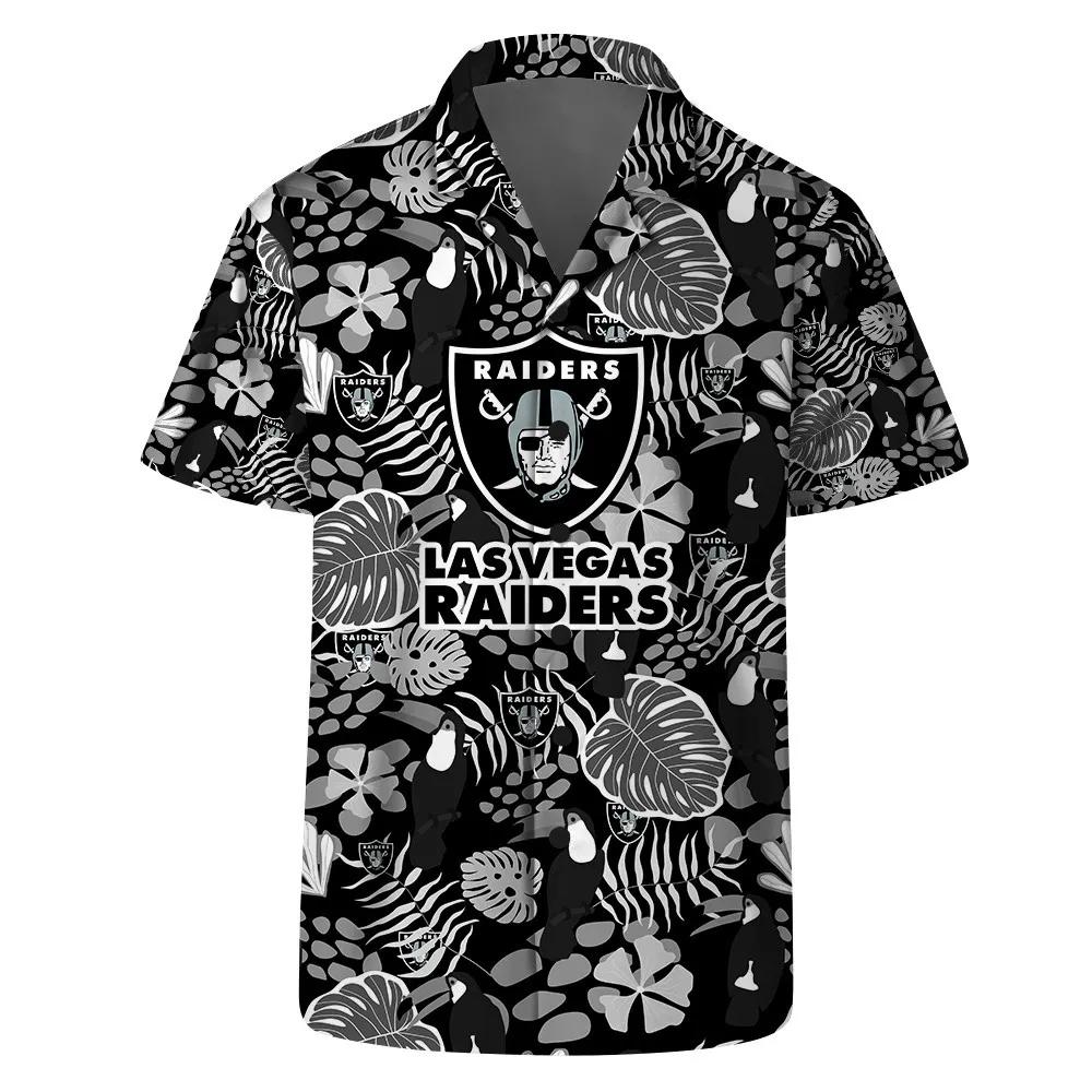 Las Vegas Raiders Team Logo Pattern Champions Hawaiian Shirt, NFL Hawaiian Shirt Moonbestprint