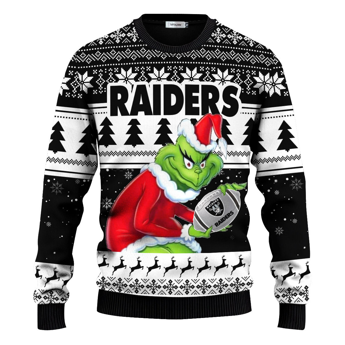 Las Vegas Raiders The Grinch Ugly Christmas Sweater Moonbestprint