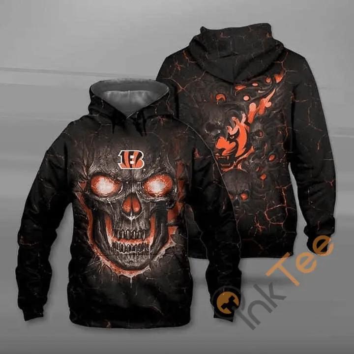 Lava Skull Cincinnati Bengals - Hoodie 3D, NFL Hoodie Moonbestprint