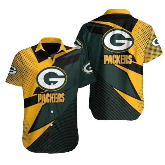 Legendary Packers Quarterback Collage Green Hawaiian Shirt - Moonbestprint