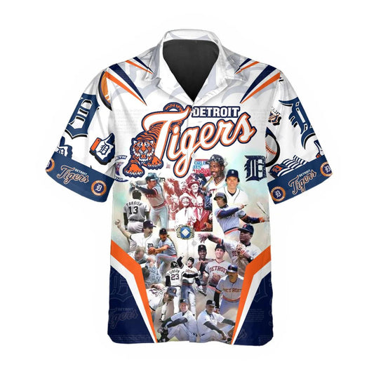 Legends Detroit Tigers Hawaiian Shirt, Detroit Tigers Aloha Shirt, MLB Hawaiian Shirt Moonbestprint