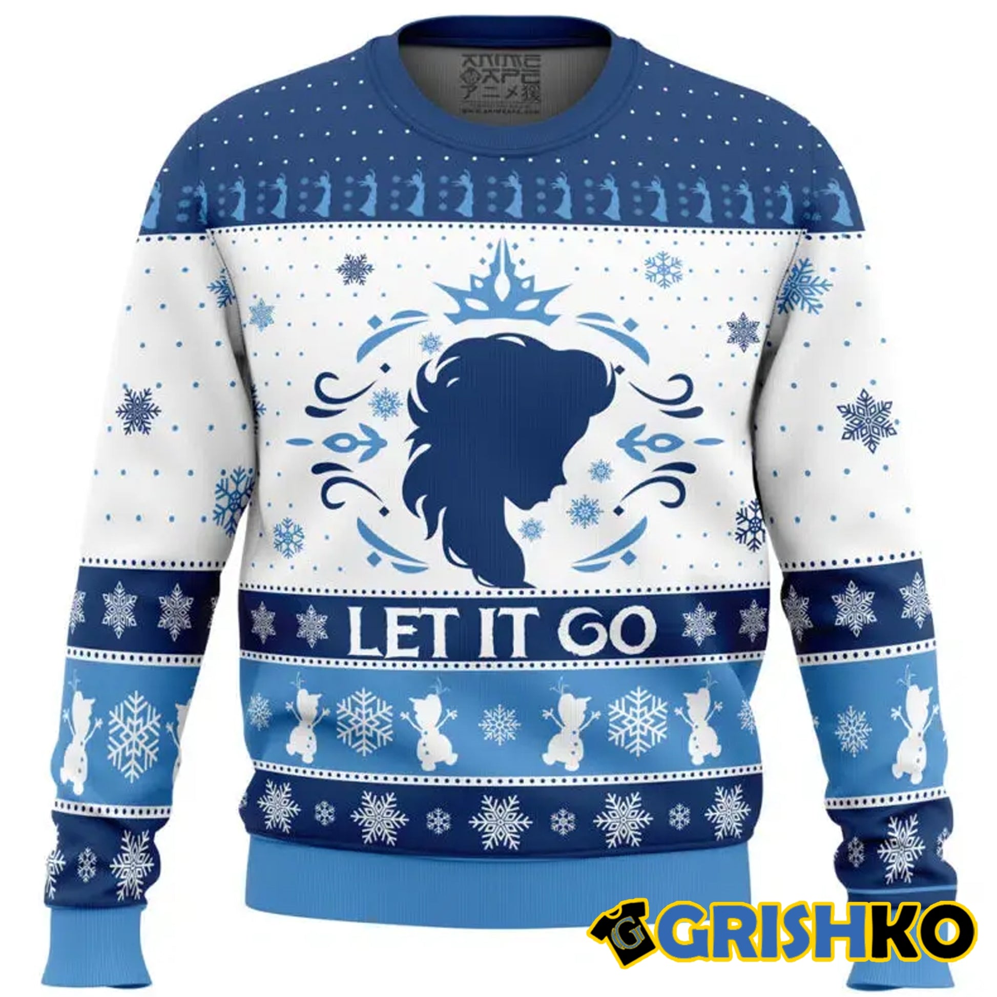 Let It Go Elsa Frozen Ugly Christmas Sweater - Moonbestprint