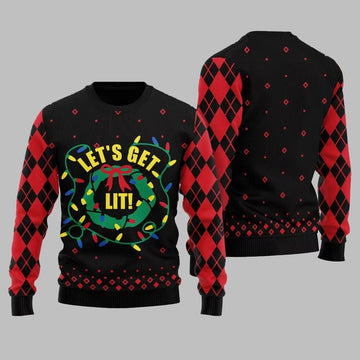 Let's Get Lit Ugly Sweater Christmas 2026 - Moonbestprint