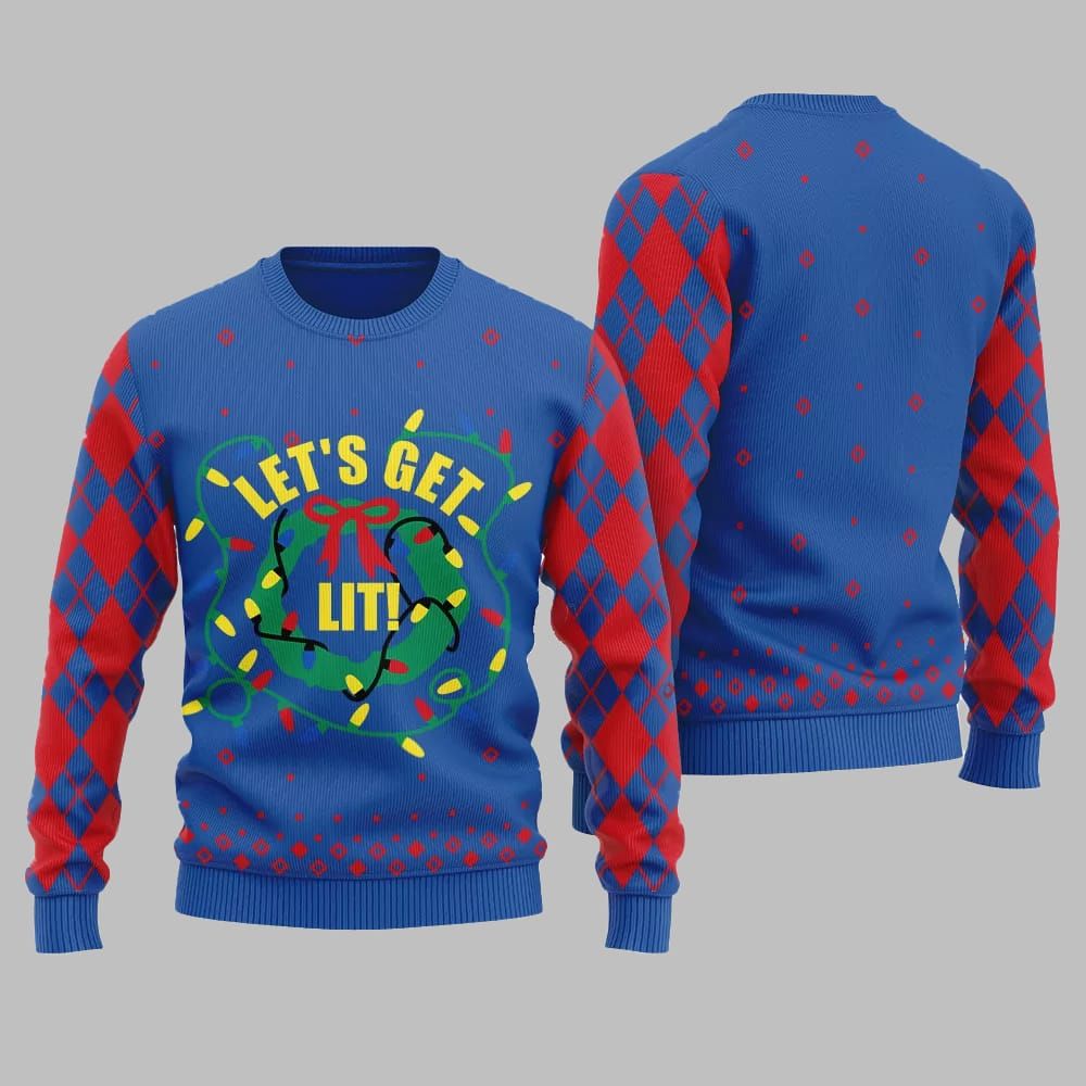 Let's Get Lit Ugly Sweater Christmas 2026 - Moonbestprint