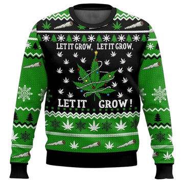Let's It Grow 420 Christmas Ugly Sweatshirt - Moonbestprint