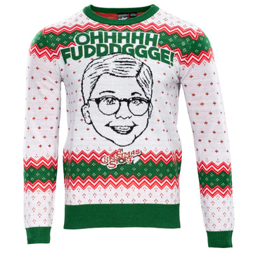 Licensed A Christmas Story Ralphie "Ohh Fuddggee" Adult Ugly Christmas Sweater – Moonbestprint