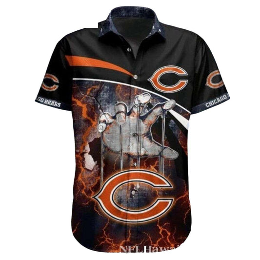 Lightning Claw Chicago Bears Hawaiian Shirt - Moonbestprint