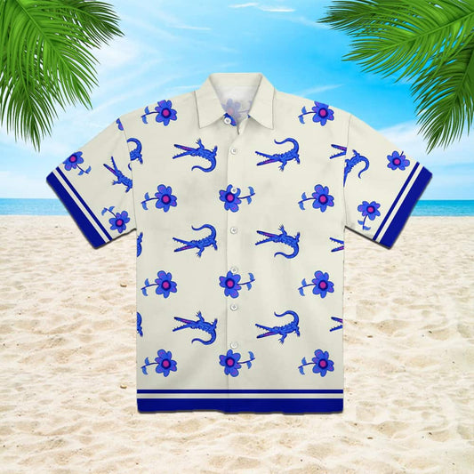 Lochlan Alligator Shirt White Lotus Moonbestprint