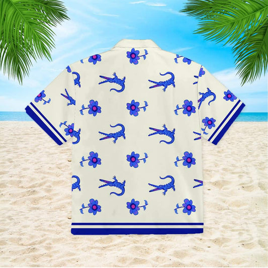 Lochlan Alligator Shirt White Lotus Moonbestprint
