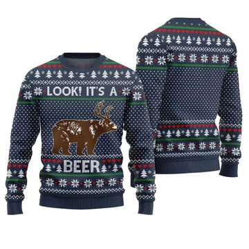 Look Its A Beer Ugly Christmas Sweater - Moonbestprint